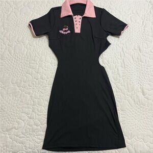 Black and Pink Polo Dress